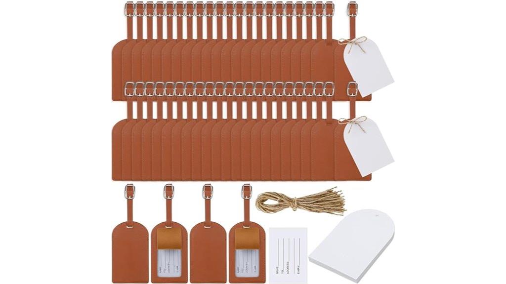 luxury pu leather luggage tags