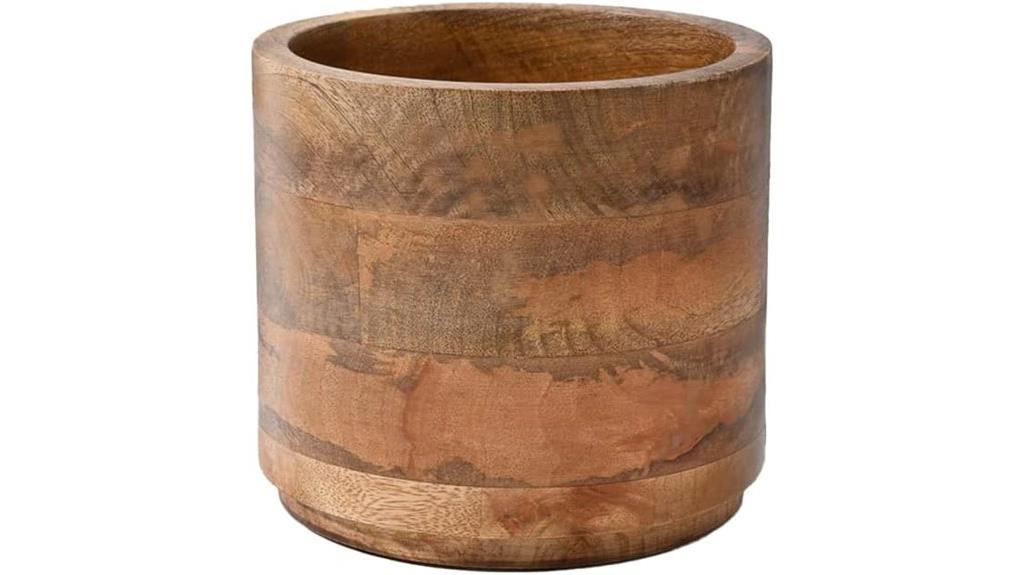 mango wood indoor cachepot