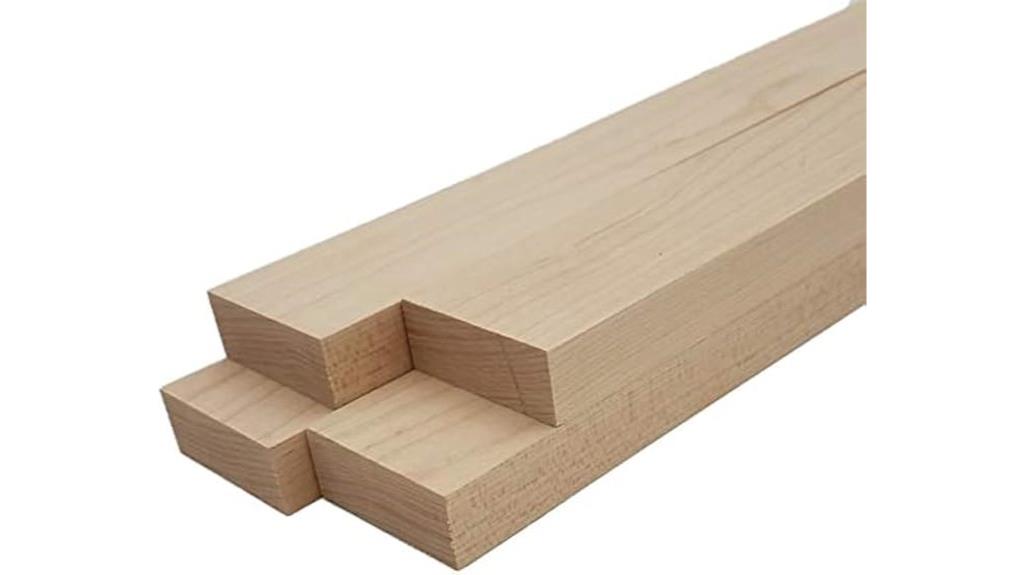 maple lumber boards set