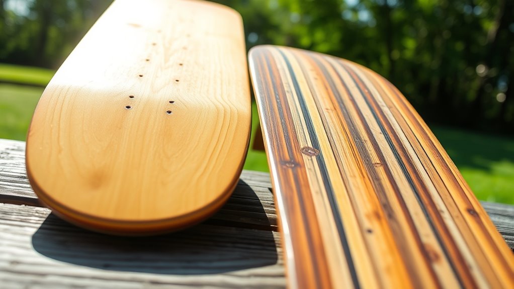 maple vs bamboo skateboard decks