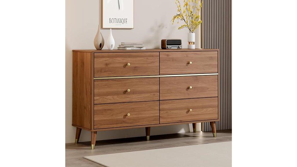 mid century walnut dresser