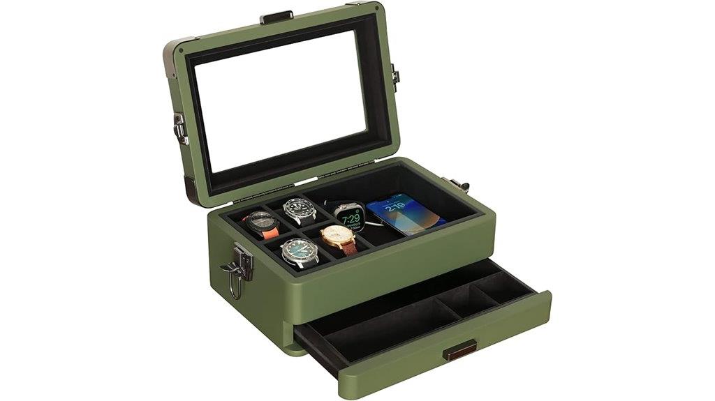 military style watch storage