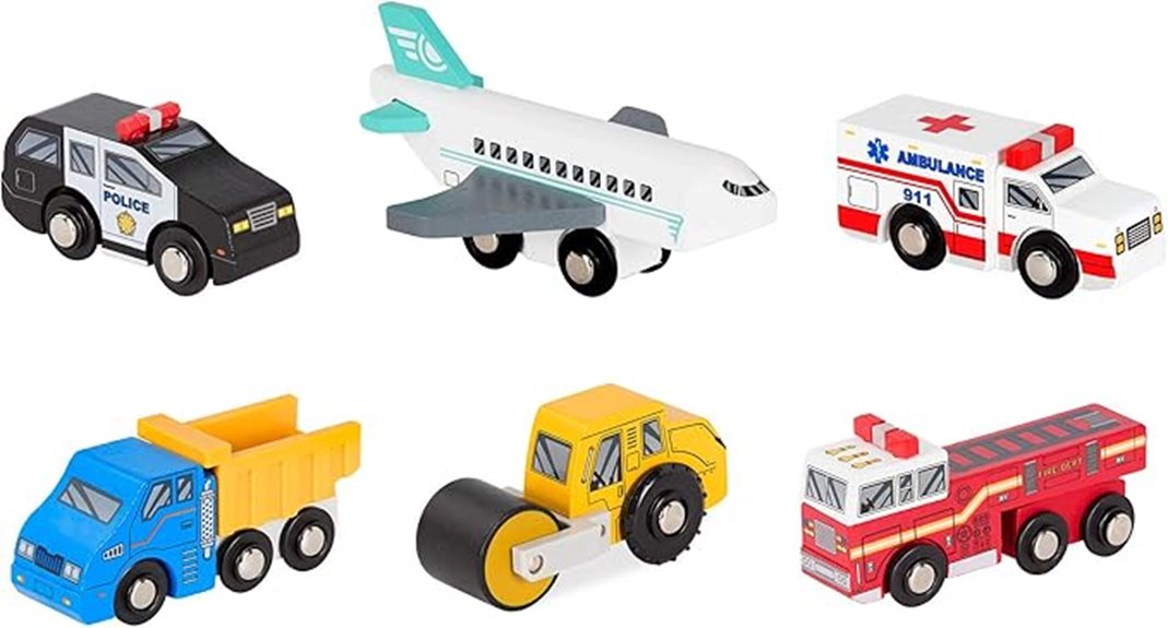 mini wooden toy vehicles