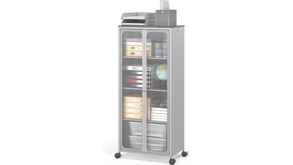 mobile 45 inch metal cabinet