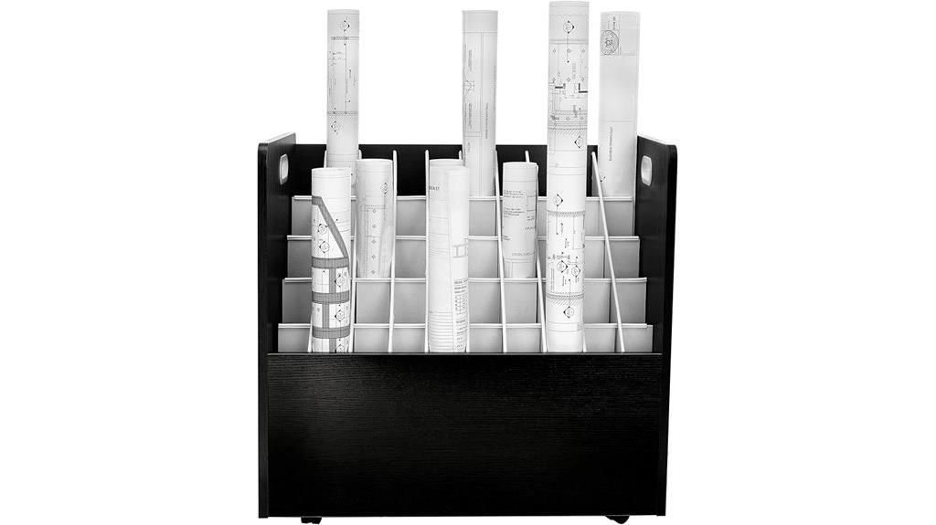 mobile blueprint storage organizer