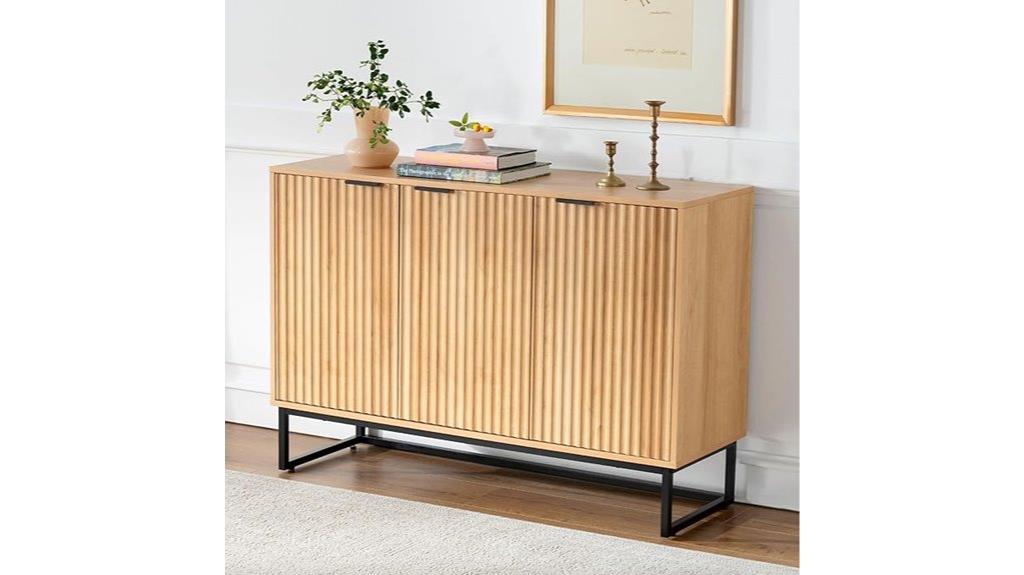 modern fluted sideboard cabinet