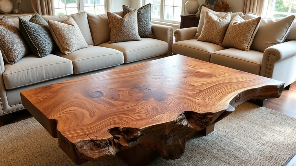 natural live edge coffee tables