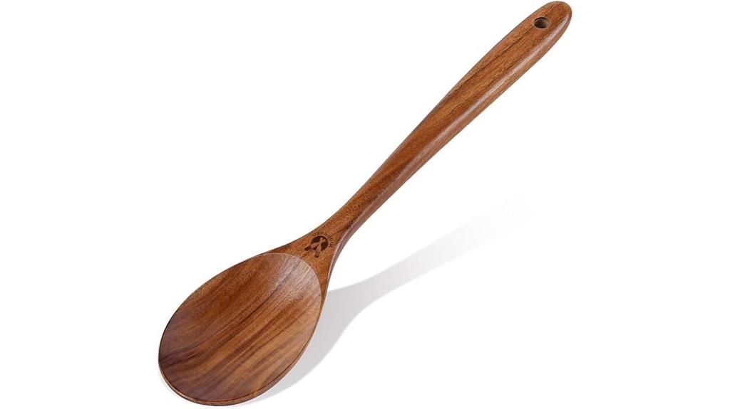 natural teak cooking spoons