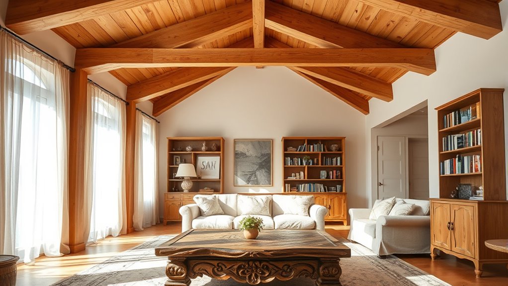 natural wood enhances cozy living