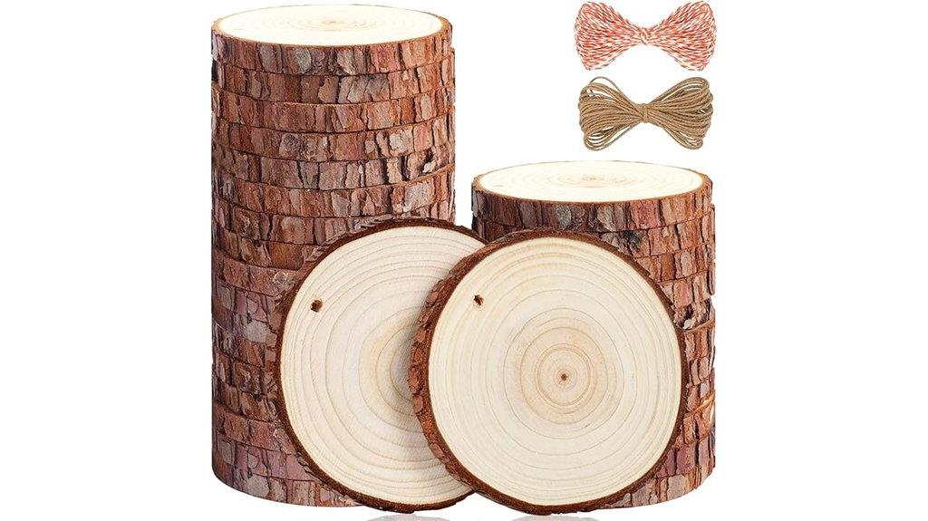 natural wood slices pack