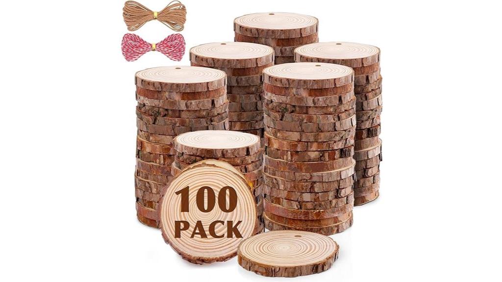 natural wood slices pack