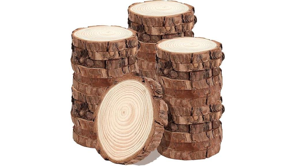 natural wooden slices pack
