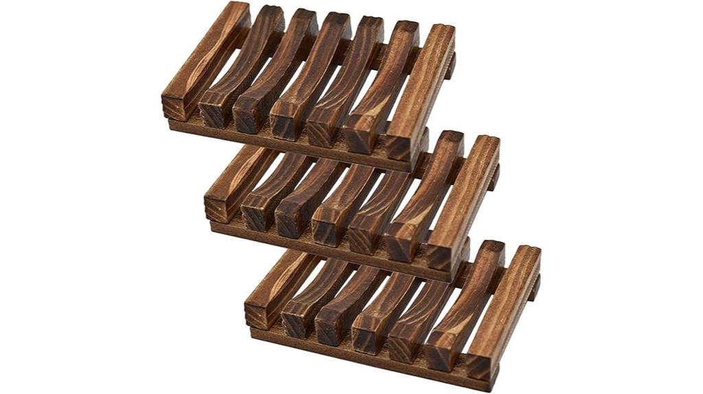 natural wooden soap dish