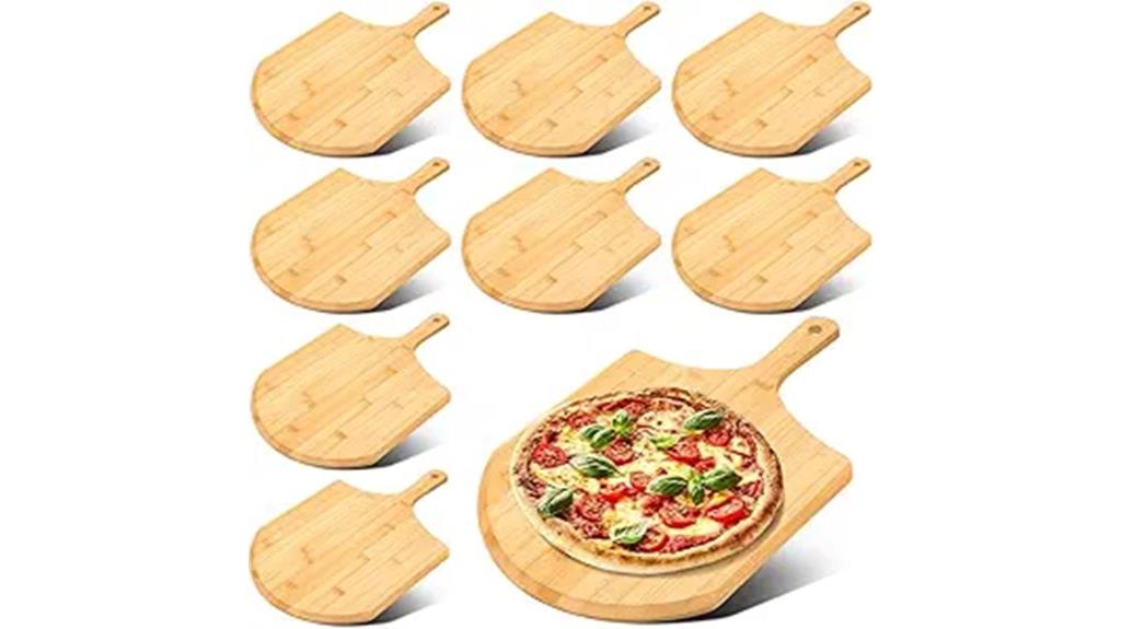 nine piece wooden pizza peel