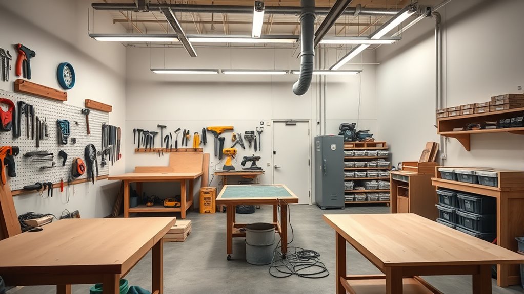 organized efficient workshop layout