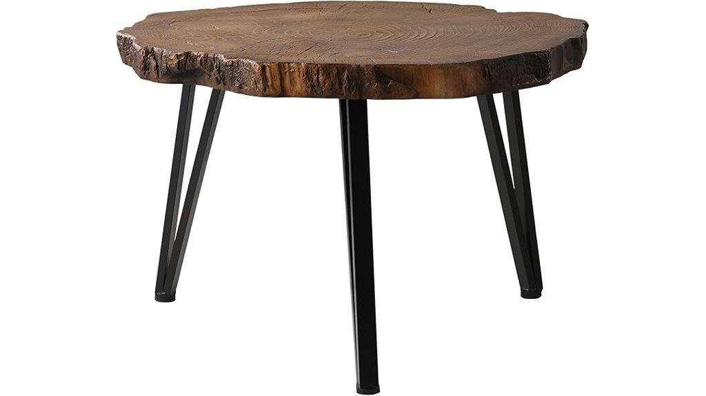 outdoor faux wood coffee table