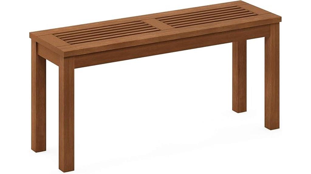 outdoor natural backless bench