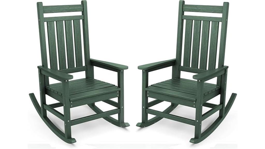 outdoor rocking chair pair