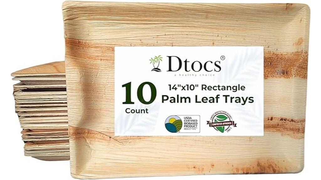 palm leaf serving trays