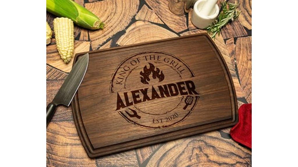 personalized wood bbq board