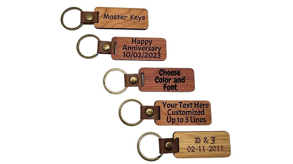 personalized wooden keychain