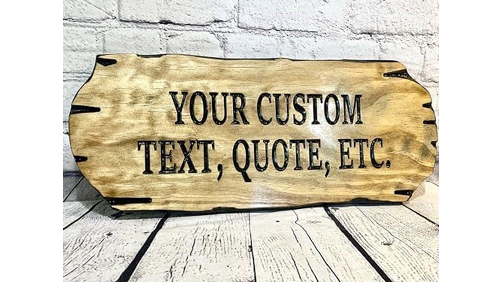 personalized wooden signage