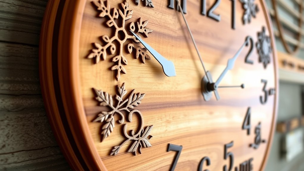 personalized wooden wall clock