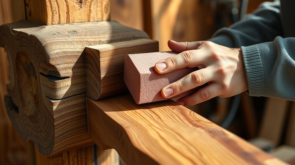 prepare fill sand finish