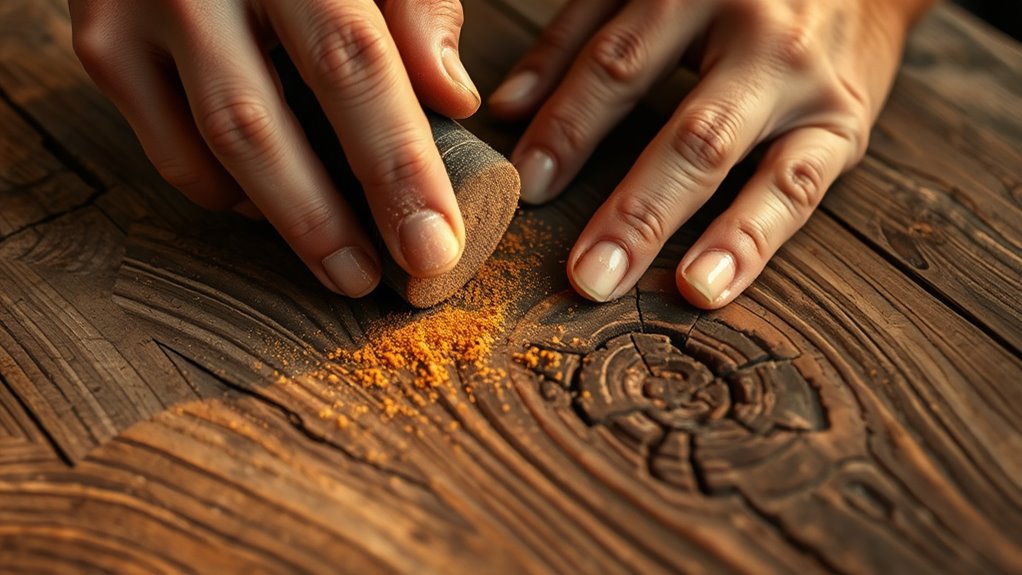 prepare sand finish preserve