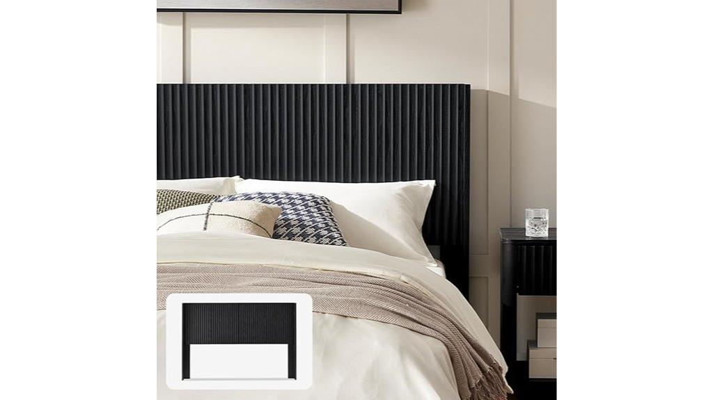 queen black oak headboard