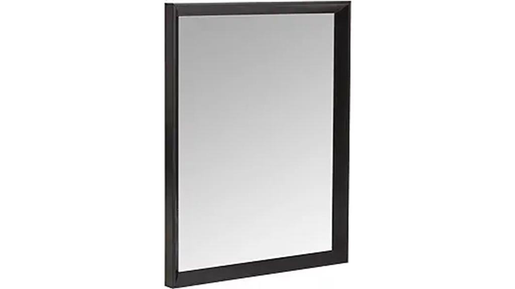 rectangular black wall mirror