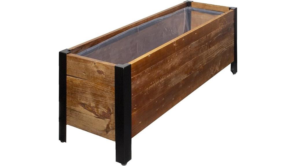 recycled wood garden planter