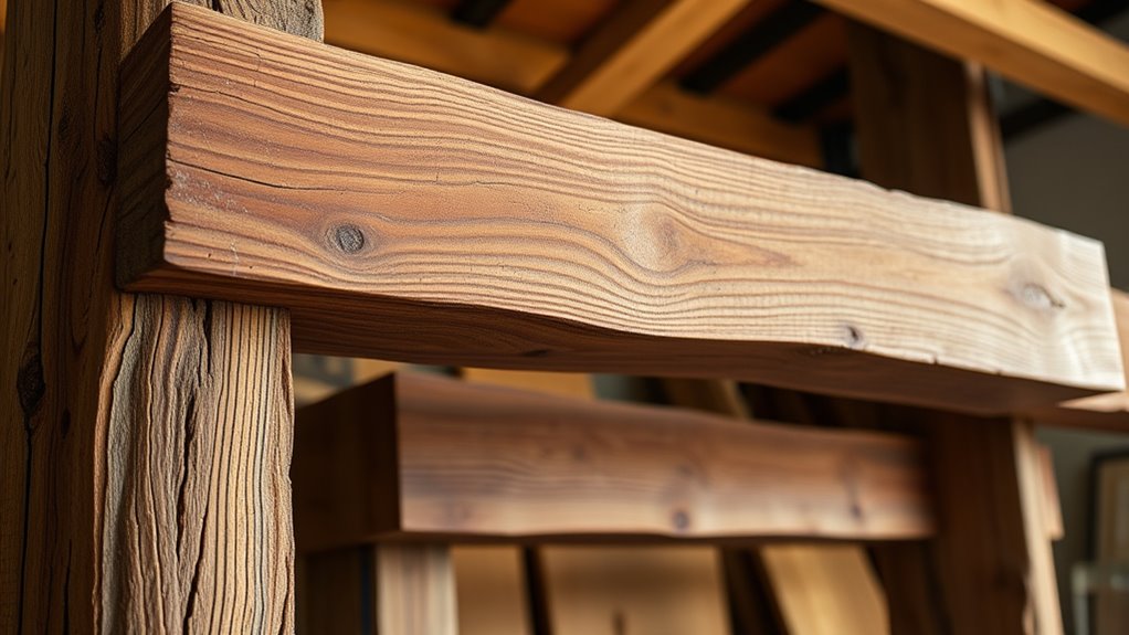 refined wood beam wrapping