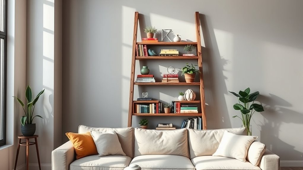 repurposing ladder shelving safely