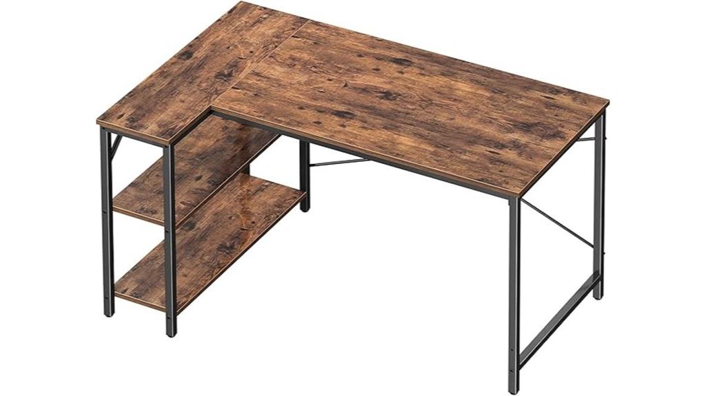 reversible shelves computer desk