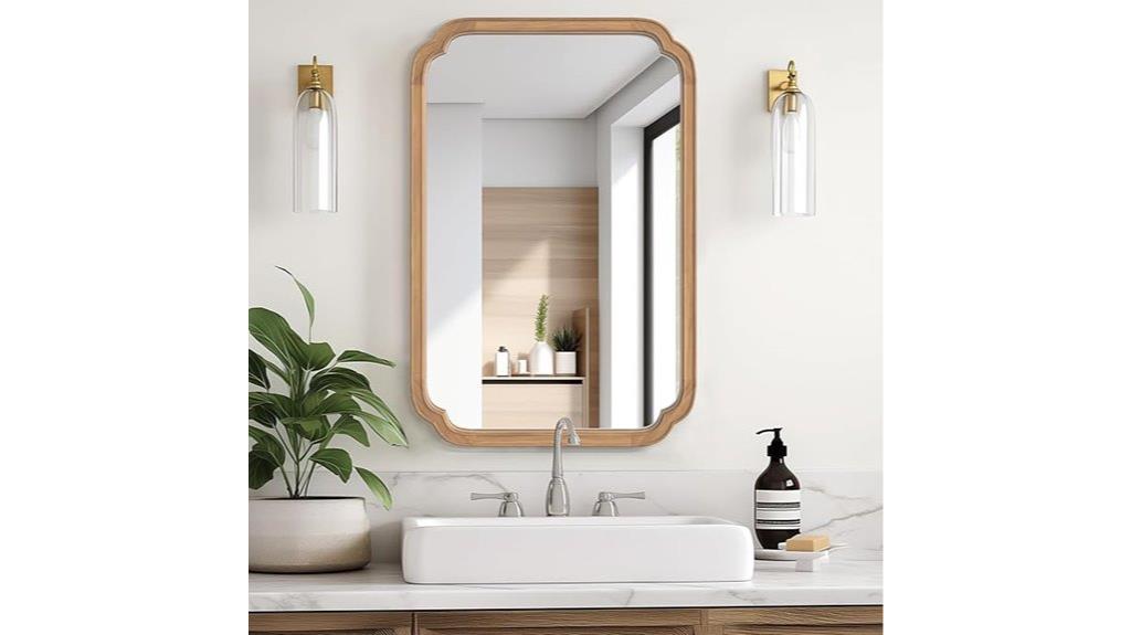 rounded corner arch mirror