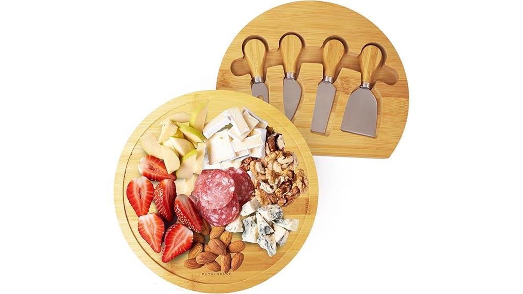 royal bamboo cheese set