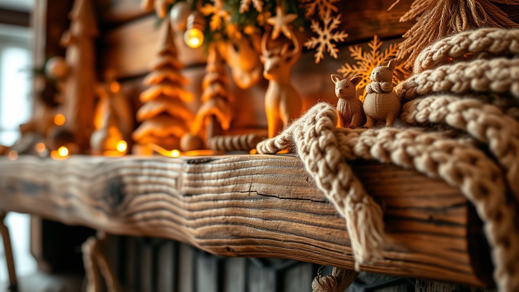 rustic holiday carved decorations