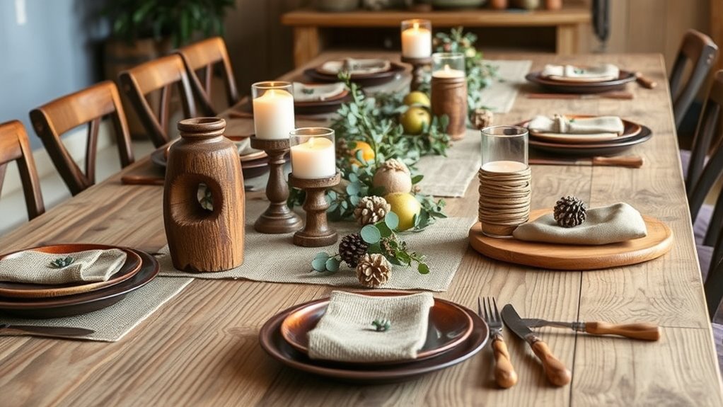 rustic natural wood accents