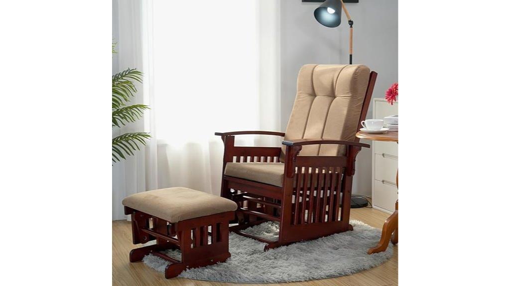 rustic nursery glider ottoman