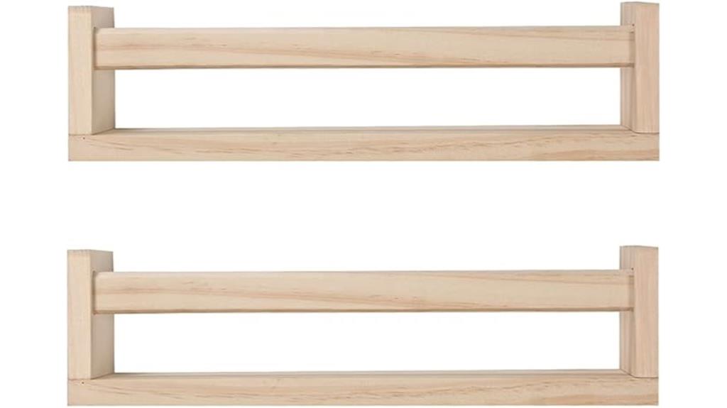 rustic nursery wall shelves