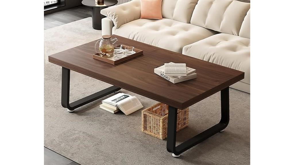 rustic walnut living room table