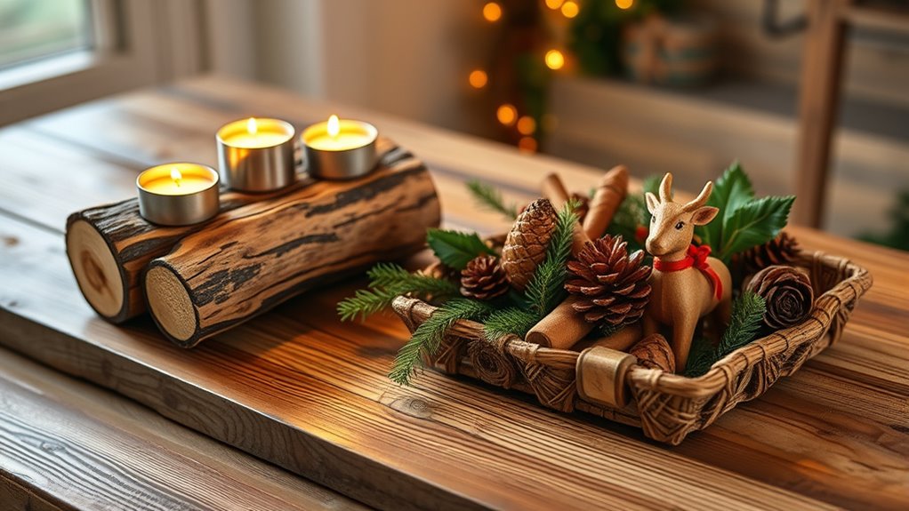 rustic winter centerpiece ideas