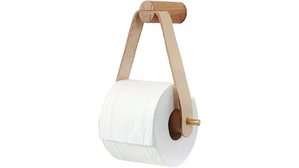rustic wood leather holder