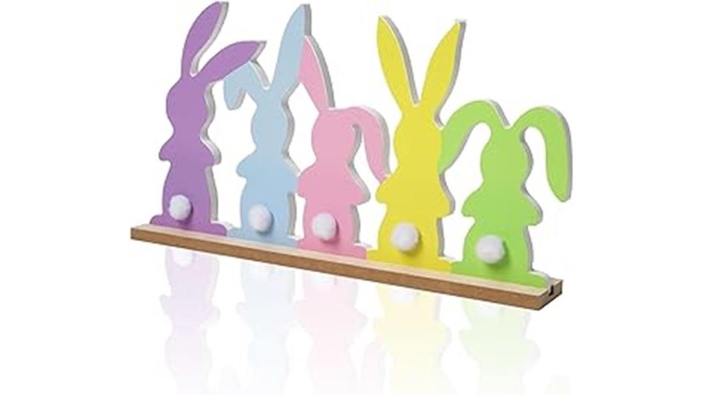 rustic wooden bunny decor