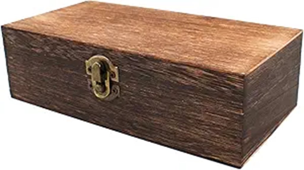 rustic wooden storage container