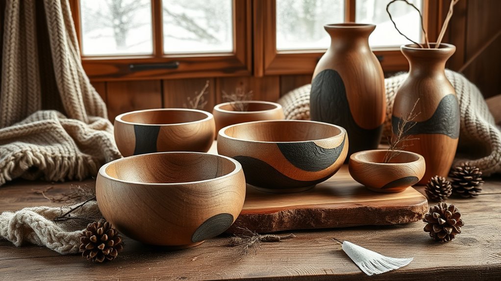 rustic wooden winter decor