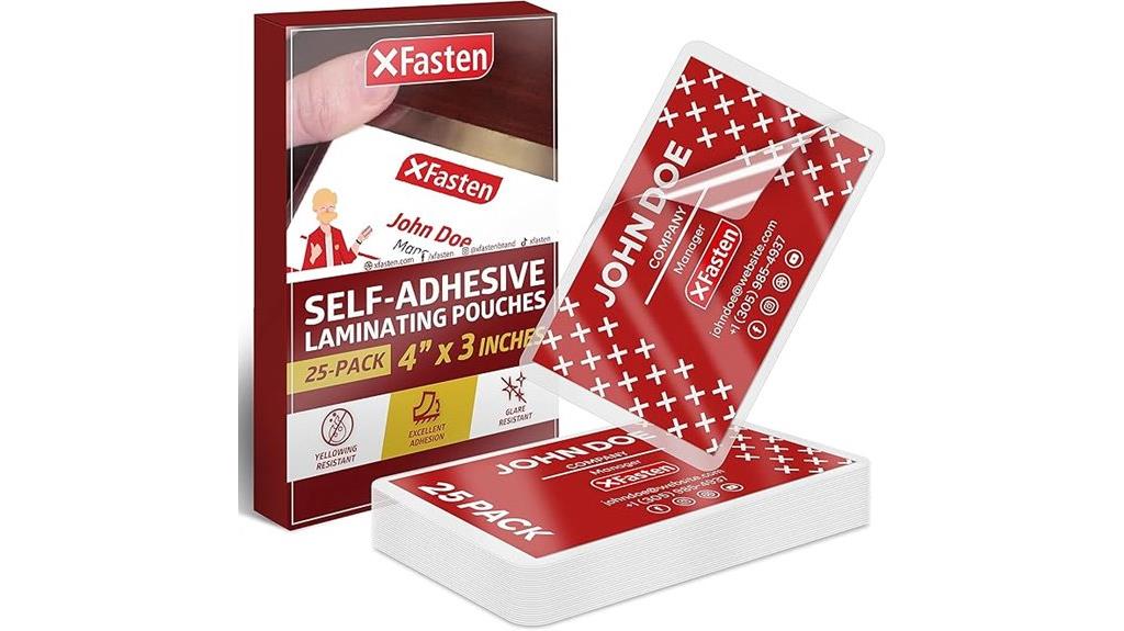 self sealing business card pouches