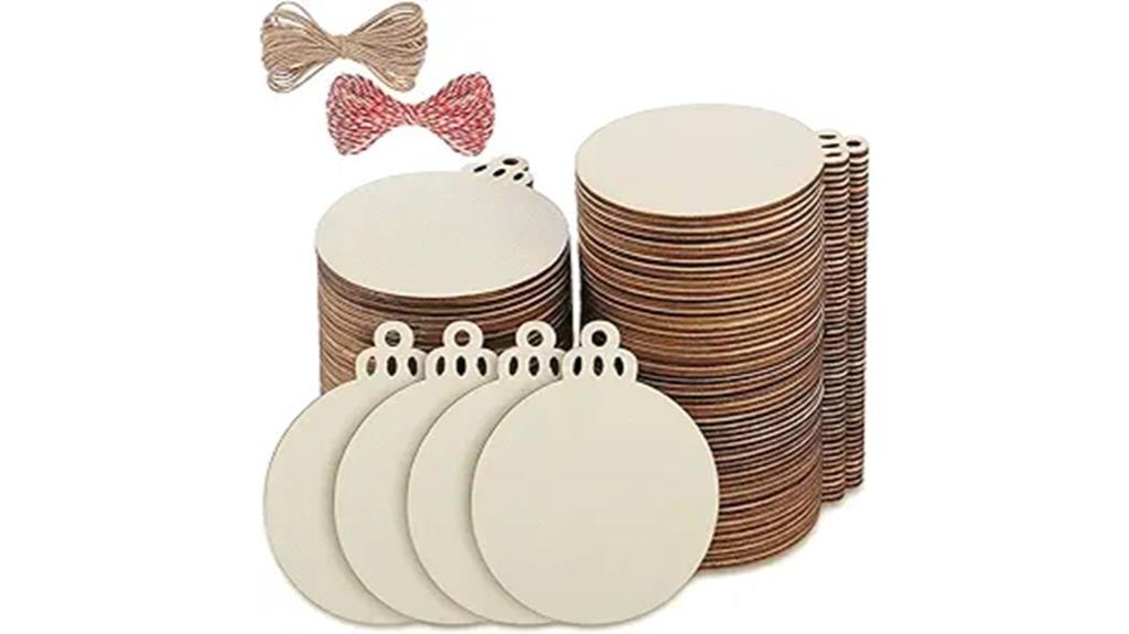set of 100 wooden ornaments