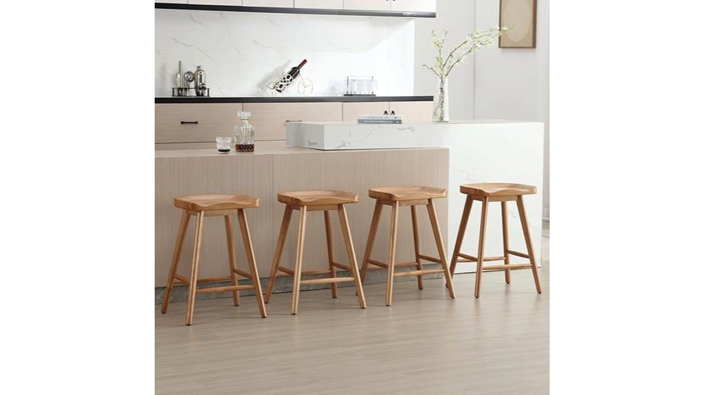 set of four backless stools